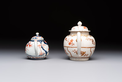 A Dutch-decorated Japanese teapot and an Imari teapot, Edo, 18th C.