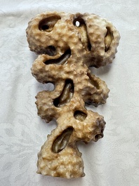 A Chinese carved jade model of a scholar's rock, 20th C.