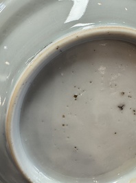 11 Chinese blue and white cups and 10 saucers, Kangxi and jade marks, 18/19th C.