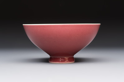 A Chinese copper-red-glazed 'Lianzi' bowl, Qianlong mark and of the period