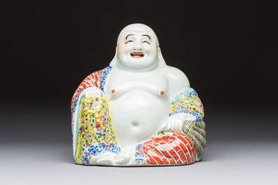 A Chinese famille rose Milefo Buddha, Tongzhi mark, Republic