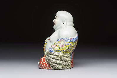 A Chinese famille rose Milefo Buddha, Tongzhi mark, Republic