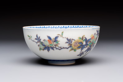 A Japanese Satsuma bowl, a pair of vases, a polychrome figure, and a marked Koransha bowl, 19/20th C.