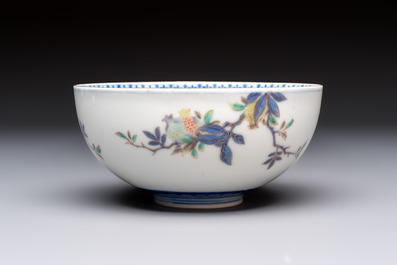 A Japanese Satsuma bowl, a pair of vases, a polychrome figure, and a marked Koransha bowl, 19/20th C.