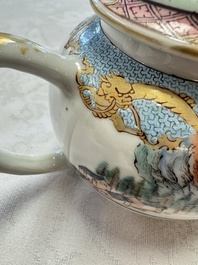A fine Chinese famille rose 'Mountainous Landscape' teapot, Yongzheng