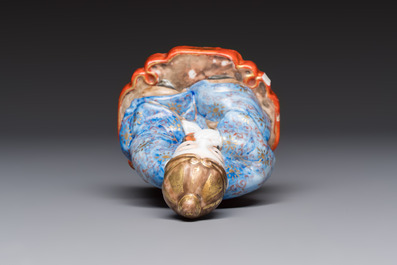 A Japanese Satsuma bowl, a pair of vases, a polychrome figure, and a marked Koransha bowl, 19/20th C.