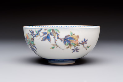 A Japanese Satsuma bowl, a pair of vases, a polychrome figure, and a marked Koransha bowl, 19/20th C.