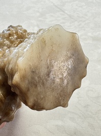 A Chinese carved jade model of a scholar's rock, 20th C.