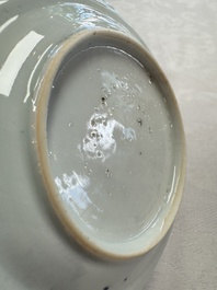 11 Chinese blue and white cups and 10 saucers, Kangxi and jade marks, 18/19th C.