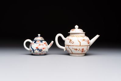 A Dutch-decorated Japanese teapot and an Imari teapot, Edo, 18th C.