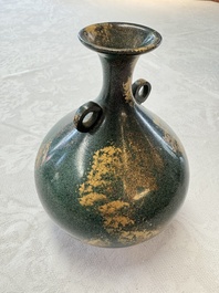 A Japanese patinated bronze vase, 20th C.