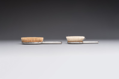 An Art Deco 12-piece silver toiletry set, Wolfers Fr&egrave;res, Brussels, 20th C.