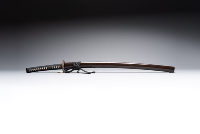 A Japanese katana, signed Ishidō Teruhide saku, with koshirae and shirasaya, Shōwa, 20th C.