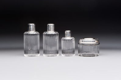 An Art Deco 12-piece silver toiletry set, Wolfers Fr&egrave;res, Brussels, 20th C.