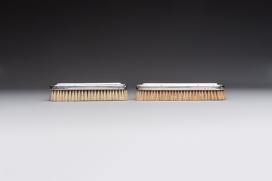 An Art Deco 12-piece silver toiletry set, Wolfers Fr&egrave;res, Brussels, 20th C.