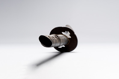 A Japanese katana, signed Hizen no Kuni Dewa no Kami Fujiwara Yukihiro, with koshirae, Edo, dated Genroku 15 (1702)