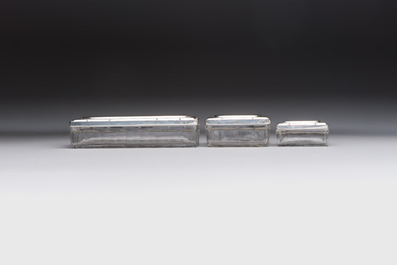 An Art Deco 12-piece silver toiletry set, Wolfers Fr&egrave;res, Brussels, 20th C.