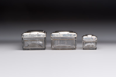 An Art Deco 12-piece silver toiletry set, Wolfers Fr&egrave;res, Brussels, 20th C.