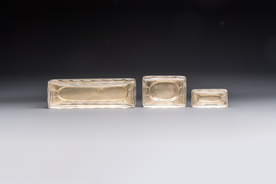 An Art Deco 12-piece silver toiletry set, Wolfers Fr&egrave;res, Brussels, 20th C.