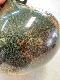 A Japanese patinated bronze vase, 20th C.