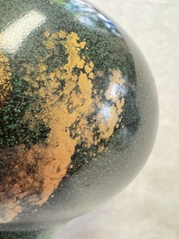 A Japanese patinated bronze vase, 20th C.