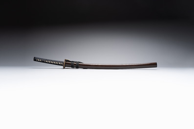 A Japanese katana, signed Ishidō Teruhide saku, with koshirae and shirasaya, Shōwa, 20th C.