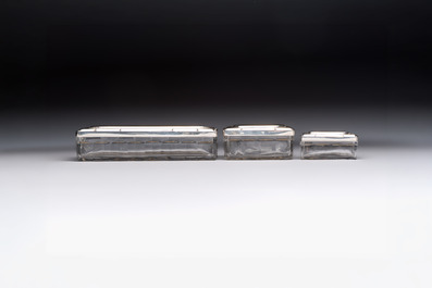 An Art Deco 12-piece silver toiletry set, Wolfers Fr&egrave;res, Brussels, 20th C.