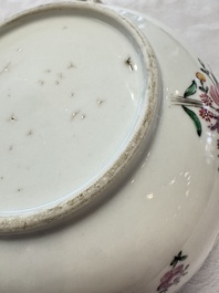 A varied collection of 13 Chinese famille rose wares, Yongzheng/Qianlong