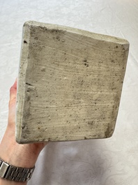 A Chinese blue and white kendi and a square flask, Wanli