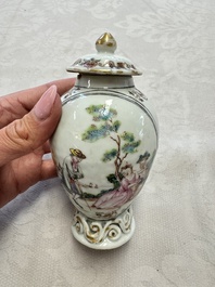 A varied collection of 13 Chinese famille rose wares, Yongzheng/Qianlong