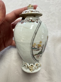 A varied collection of 13 Chinese famille rose wares, Yongzheng/Qianlong
