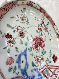A varied collection of 13 Chinese famille rose wares, Yongzheng/Qianlong