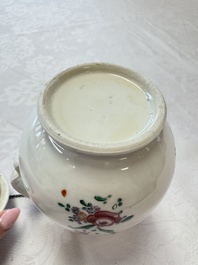 A varied collection of 13 Chinese famille rose wares, Yongzheng/Qianlong