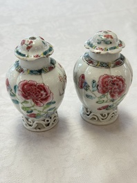 A varied collection of 13 Chinese famille rose wares, Yongzheng/Qianlong