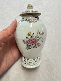 A varied collection of 13 Chinese famille rose wares, Yongzheng/Qianlong