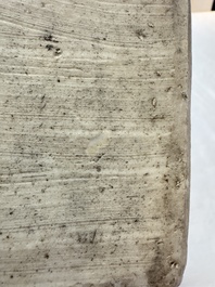 A Chinese blue and white kendi and a square flask, Wanli