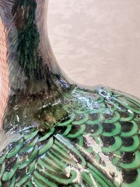 A Chinese export famille rose goose-form tureen and stand, Qianlong