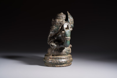 A bronze sculpture of Ganesh, 20th C.