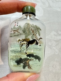 Five Chinese inside-painted snuff bottles, signed Chen Runpu 陈润璞 and Sun Xuecun 孙雪村, 20th C.
