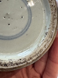 A Chinese powder-blue brush pot, 19th C.