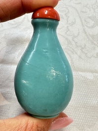 Seven Chinese glass snuff bottles, Daoguang mark, 19/20th C.