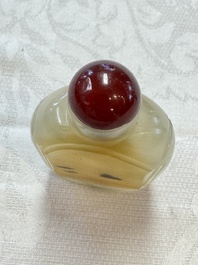 Seven Chinese glass snuff bottles, Daoguang mark, 19/20th C.