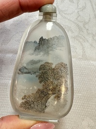 Six Chinese inside-painted snuff bottles, signed Xue Shaofu 薛少甫, Ye Fuying 葉甫英 and Yan Yutian 閻玉田, 20th C.