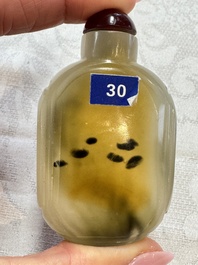 Seven Chinese glass snuff bottles, Daoguang mark, 19/20th C.