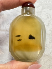 Seven Chinese glass snuff bottles, Daoguang mark, 19/20th C.