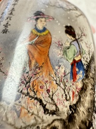 Five Chinese inside-painted snuff bottles, signed Chen Runpu 陈润璞 and Sun Xuecun 孙雪村, 20th C.
