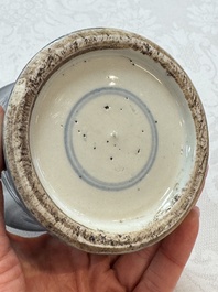 A Chinese powder-blue brush pot, 19th C.