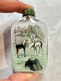 Five Chinese inside-painted snuff bottles, signed Chen Runpu 陈润璞 and Sun Xuecun 孙雪村, 20th C.
