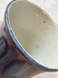 A Chinese powder-blue brush pot, 19th C.