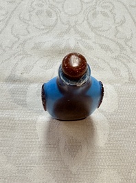 Seven Chinese glass snuff bottles, Daoguang mark, 19/20th C.